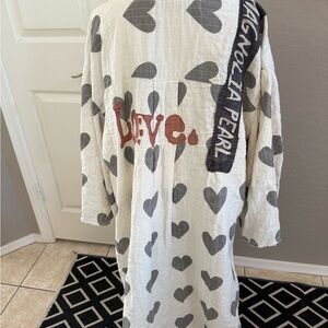 Magnolia Pearl Heart Print Duster Size M